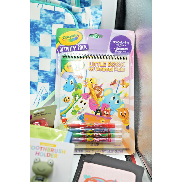 Cat & Jack Shark Backpack + Shark Lunchbox Back-to-School Supply Kit Bundle - Picture 3 of 14